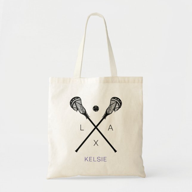 Women's Lacrosse Sticks LAX Tote Bag (Front)