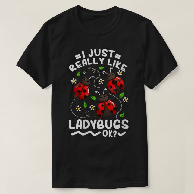 Womens Ladybug Insect Entomology VNeck  T-Shirt (Design Front)