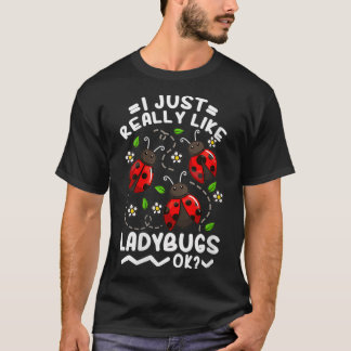 Womens Ladybug Insect Entomology VNeck T-Shirt