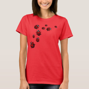 Women's Ladybug Shirt Lady's Ladybird Shirt Tee
