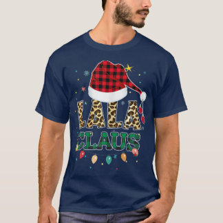 Womens Lala Claus Santa Hat Grandma Lala Buffalo L T-Shirt