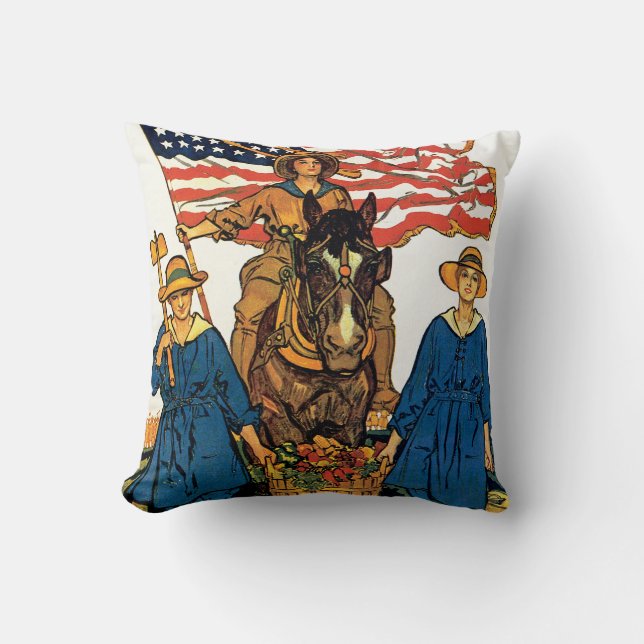 Women's Land Army Cushion (Front)