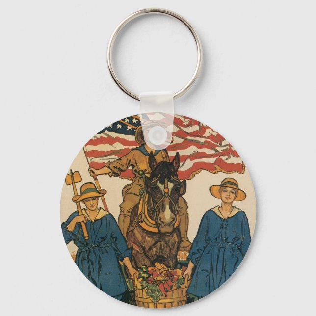 Women's Land Army Key Ring (Front)