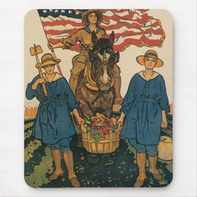 Women's Land Army Mouse Mat (Front)