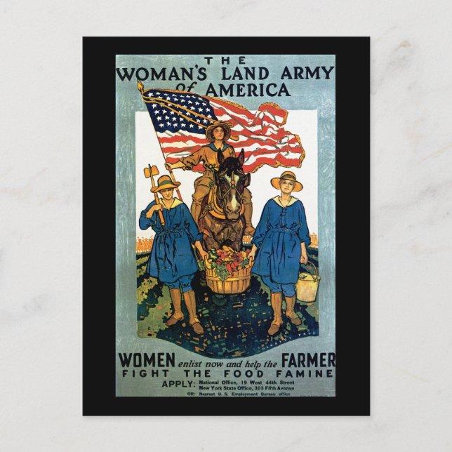 Women's Land Army Postcard (Front)