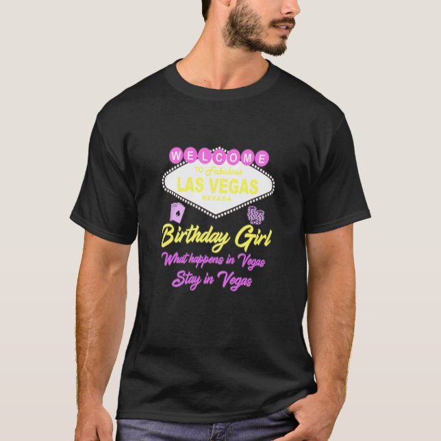 Womens Las Vegas Birthday Girl Squad Goals Matchin T-Shirt (Front)