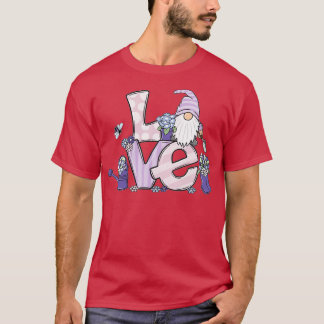 Womens Lavender Gnome Spring is Coming Gardening F T-Shirt