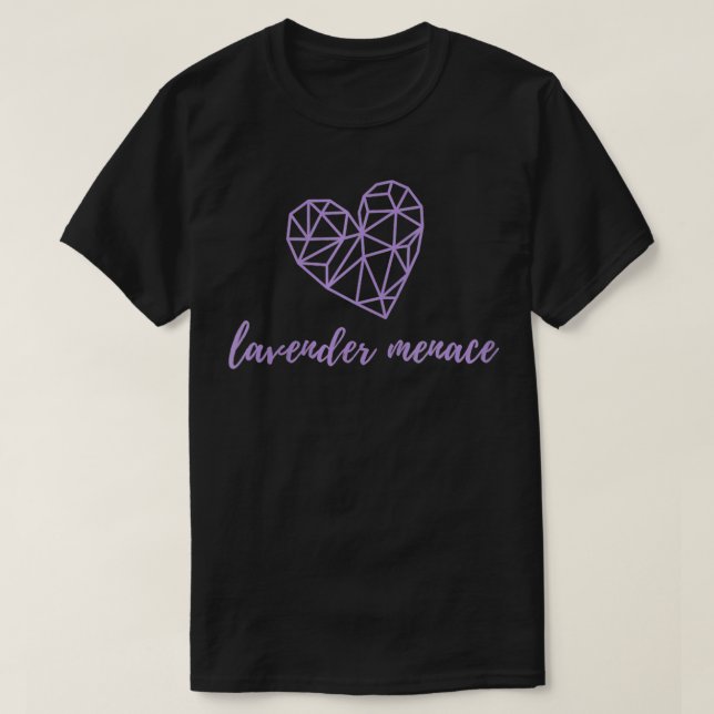 Womens Lavender Menace cute lesbian womyn LGBTQ ga T-Shirt (Design Front)