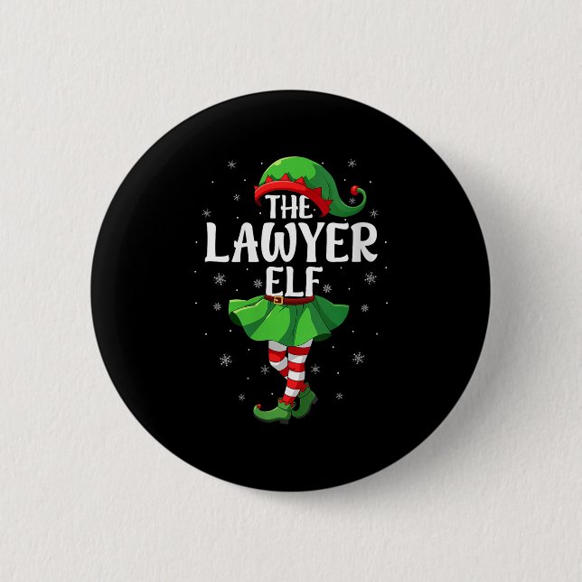 Womens Lawyer Elf Christmas Girls Women Elf Squad  6 Cm Round Badge (Front)