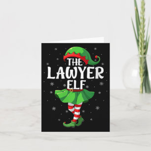 Womens Lawyer Elf Christmas Girls Women Elf Squad  Card