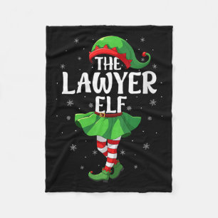 Womens Lawyer Elf Christmas Girls Women Elf Squad  Fleece Blanket