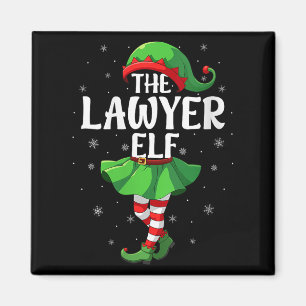 Womens Lawyer Elf Christmas Girls Women Elf Squad  Magnet