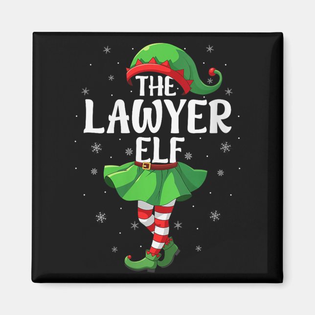 Womens Lawyer Elf Christmas Girls Women Elf Squad  Magnet (Front)