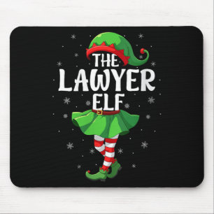 Womens Lawyer Elf Christmas Girls Women Elf Squad  Mouse Mat