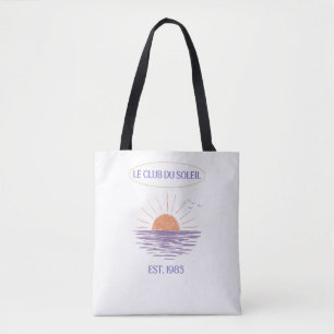 Womens Le Club du Soleil Est 1985 Vintage Resort Tote Bag