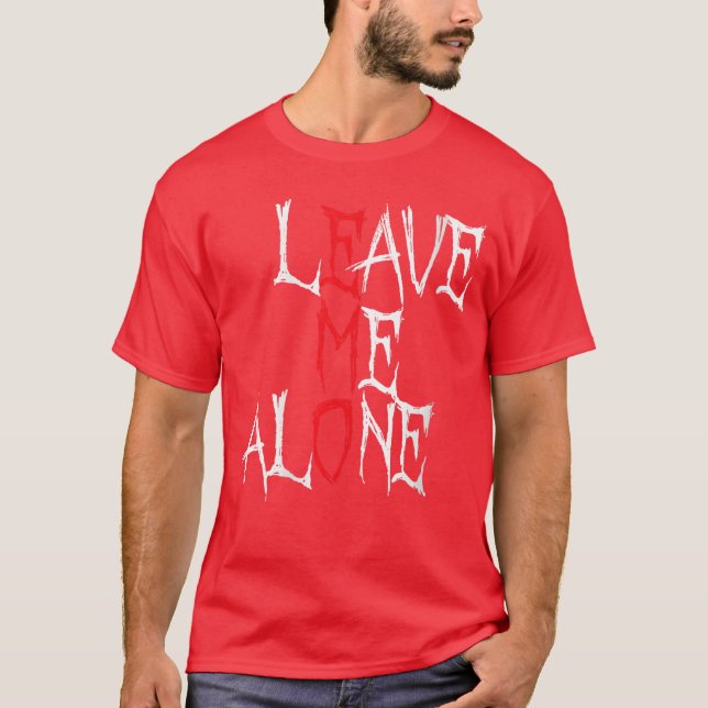 Womens Leave me Alone Emo Aesthetic Goth Scene Alt T-Shirt (Front)