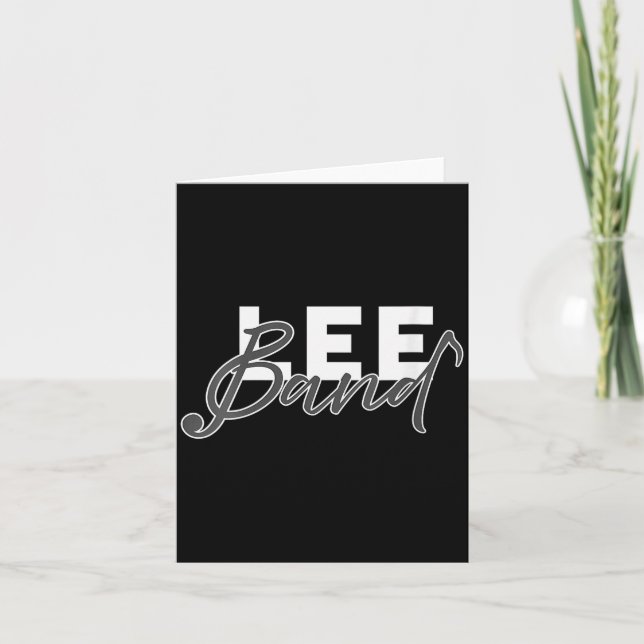 Womens Lee Band Booster New Logo Red Only V-neck  Card (Front)