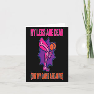 Womens Leg Day Funny Legs Are Government Agencyd Card