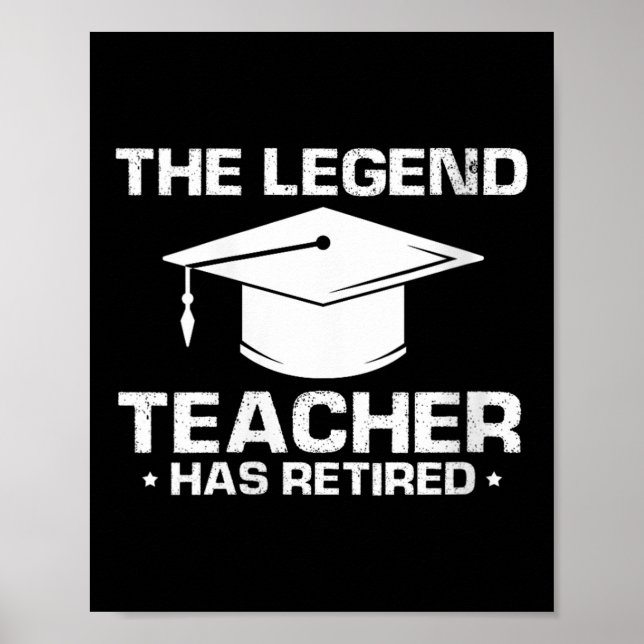 Womens Legendary Mentor Education Retirement Humou Poster (Front)