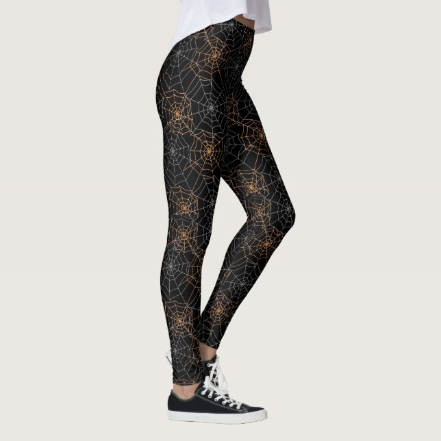 Women's Leggings-Halloween Spider Webs Leggings (Right)