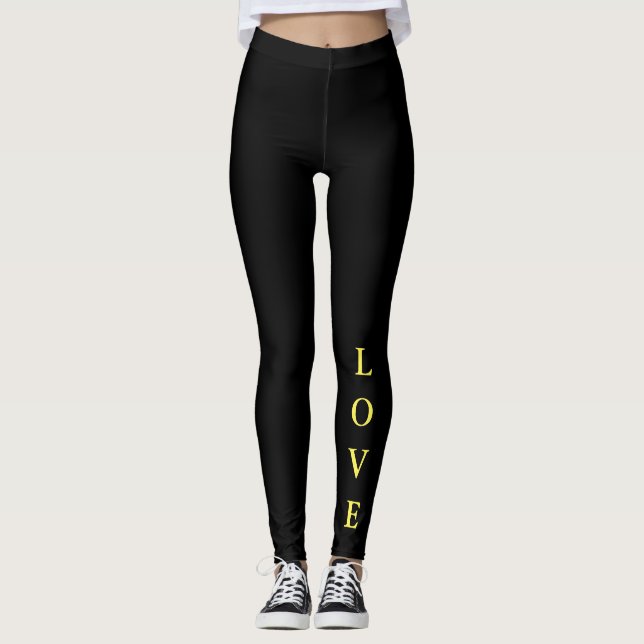 Womens Leggings-Love Leggings (Front)
