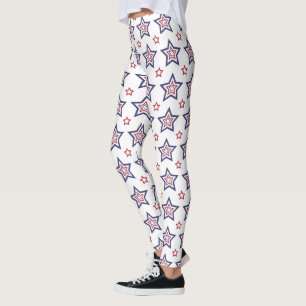 Women's Leggings-Patriotic Stars Leggings