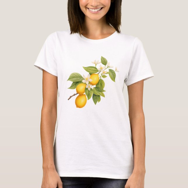 Women's Lemon Bunch Floral Graphic Tee (Front)