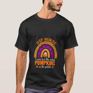 Womens Leopard Rainbow DSP Nurse I Care For The Cu T-Shirt