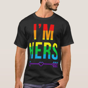 Womens Lesbian Partner Matching Outfit I'm Hers Pa T-Shirt
