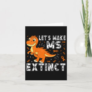 Womens Let’s Make Ms Extinct Dinosaur Awareness V- Card