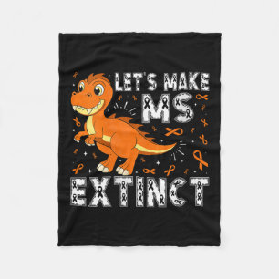 Womens Let’s Make Ms Extinct Dinosaur Awareness V- Fleece Blanket