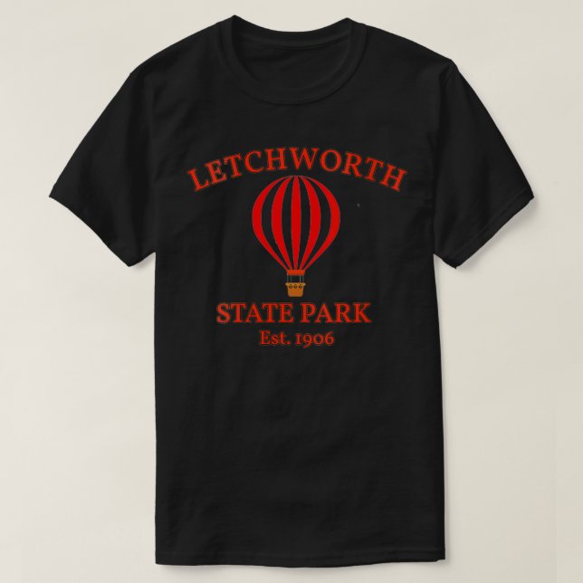 Womens Letchworth State Park New York Hot Air Ball T-Shirt (Design Front)