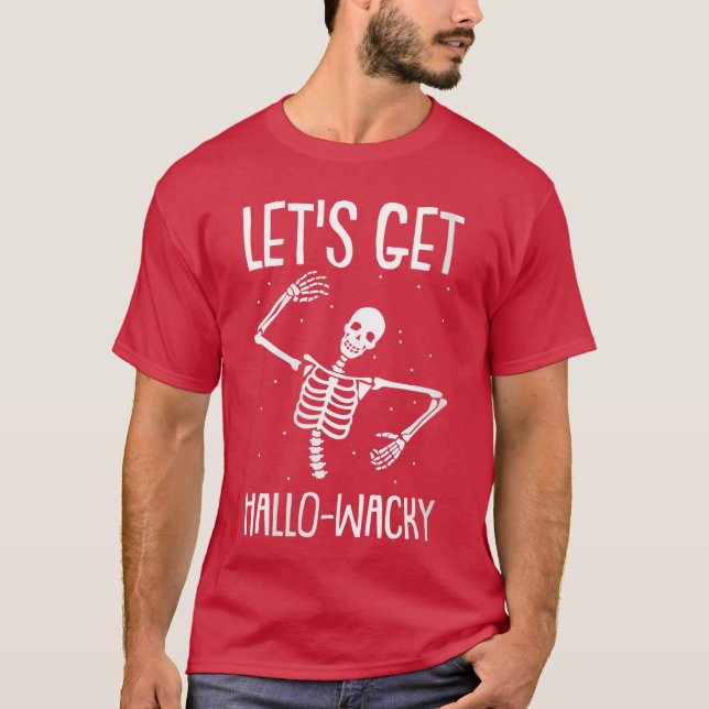Womens Lets Get HalloWacky Lazy Halloween Costume  T-Shirt (Front)