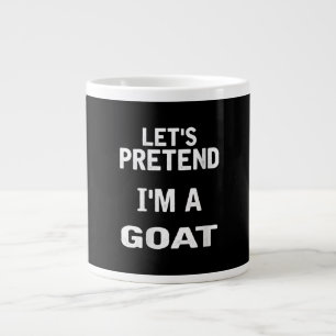 Womens Lets Pretend Im a Goat Funny Halloween Large Coffee Mug