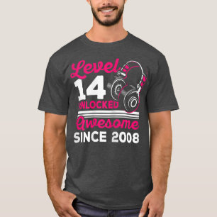 Womens Level 14 Unlocked Awesome 2008 14th Birthda T-Shirt
