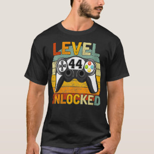 Womens Level 44 Unlocked 44 Years Old Retro 44th B T-Shirt