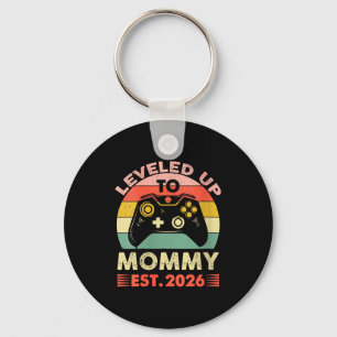 Womens Leveling Up To Mommy 2026 First Time Mom 20 Key Ring