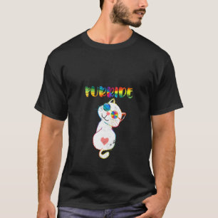 Womens Lgbt Pride Month Purride Cat Lgbt T-Shirt
