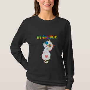 Womens Lgbt Pride Month Purride Cat Lgbt T-Shirt