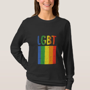 Womens Lgbt Q Gay Pride Month Love Rainbow Flag Eq T-Shirt