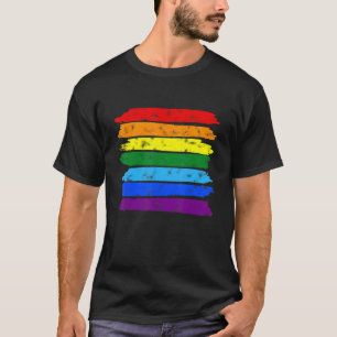 Womens Lgbt Straight Gay Ally Pride Flag Rainbow T-Shirt