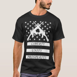 Womens Liberty, Unity, and Prosperity VNeck  T-Shirt