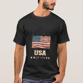 Womens Life Is Really Good Distressed USA Flag 4th T-Shirt