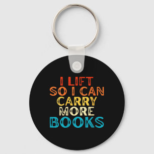 Womens Lift Can Carry More Books Reading Lovers Key Ring