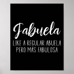 Womens Like A Regular Abuela Para Fabuela Mothers  Poster