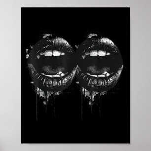 Women's Lips Print Graphic Y2k 2000s Vintage Summe