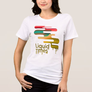 Women's "Liquid Times" Abstract Melting Graphic Te Tri-Blend Shirt