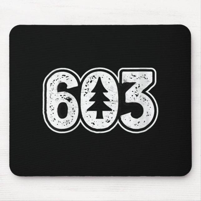 Womens Live Or Die 603 Tree Nh Area Code New Hamps Mouse Mat (Front)