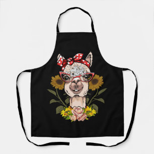 Women's Llama Bandanna Alpaca Llama Animal Apron