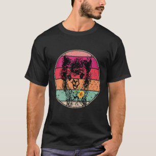Women's Llama Bandanna Alpaca Retro Vintage Graphi T-Shirt